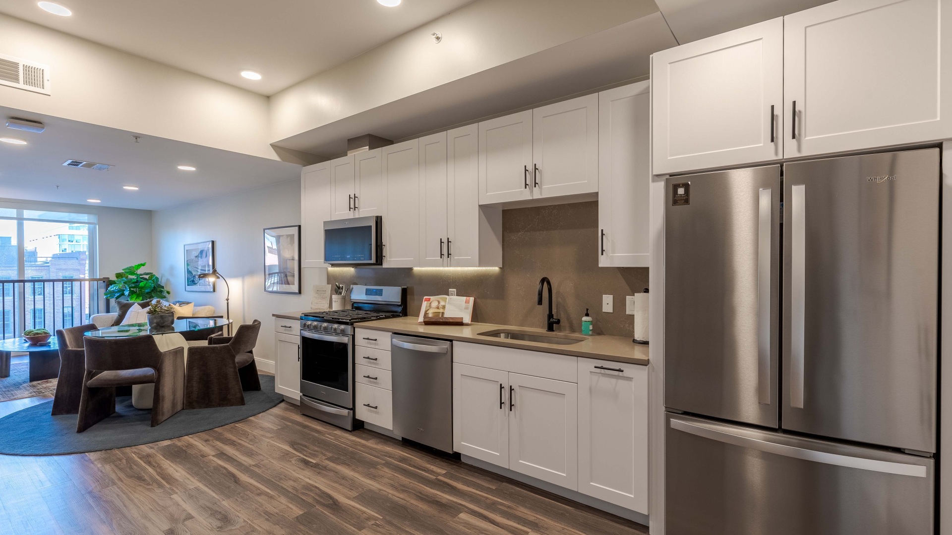 Beautiful Chef Inspired Kitchen and Living Area Beautiful Chef Inspired Kitchen and Living Area